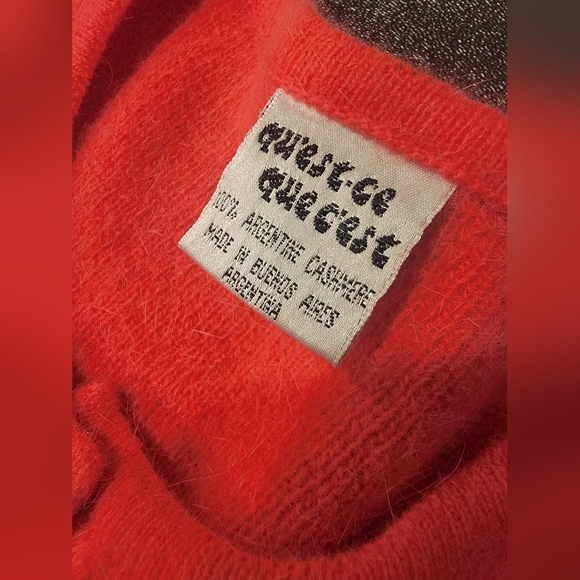 Qu'est-ce Que C'est 100% Argentine Cashmere Women's Pink Cardigan - Picture 12 of 12